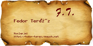 Fedor Teréz névjegykártya
