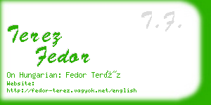 terez fedor business card